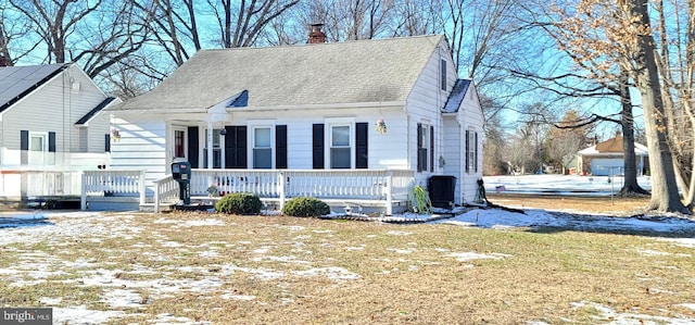 view of front of property with central AC