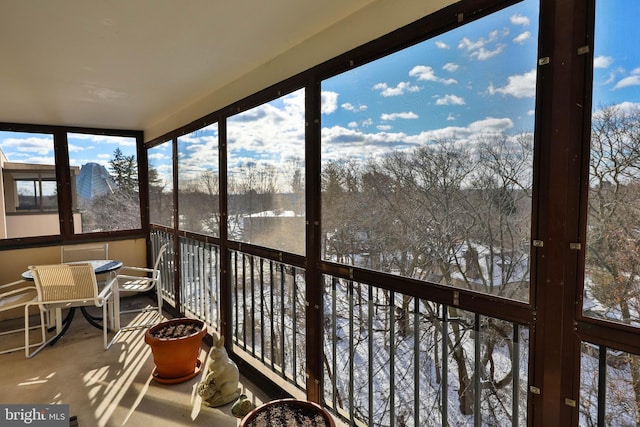 view of sunroom