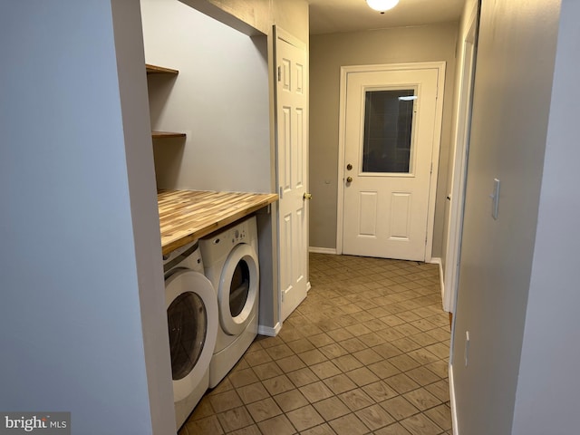 washroom featuring independent washer and dryer