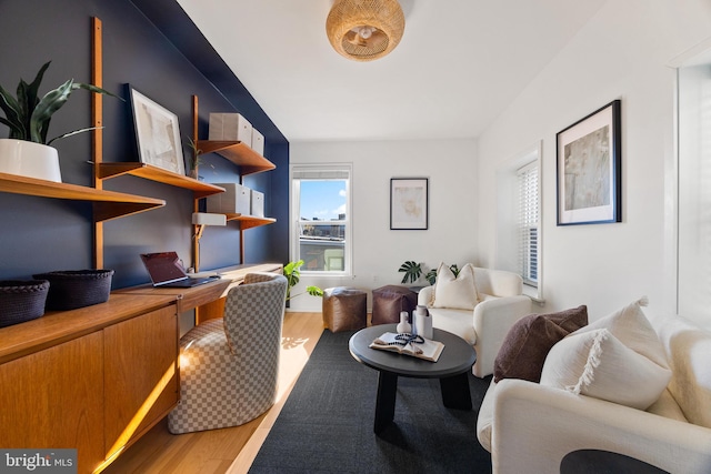 living room featuring hardwood / wood-style floors