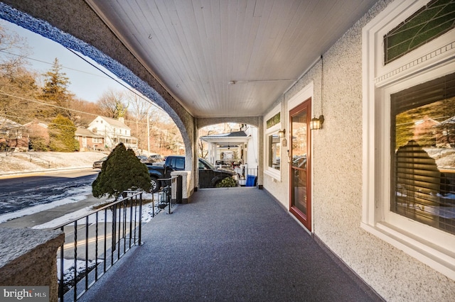 view of patio featuring covered porch