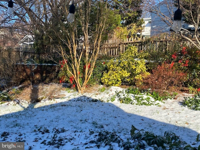 view of snowy yard