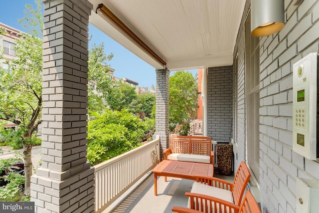 balcony with a porch