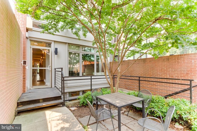 view of patio with fence