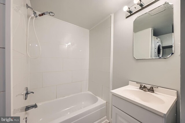 222 S Carey St, Baltimore, MD 21223 - bathroom featuring vanity and bathtub / shower combination