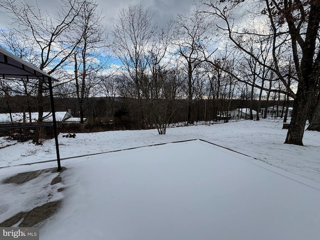 view of snowy yard