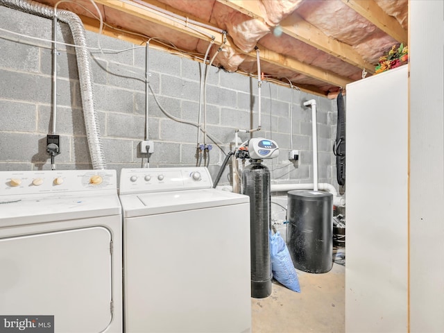 laundry room with washing machine and clothes dryer