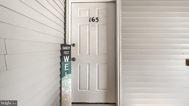 view of doorway to property