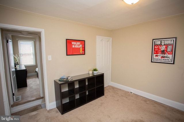 interior space with carpet floors