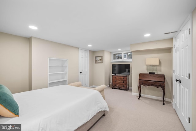 view of carpeted bedroom