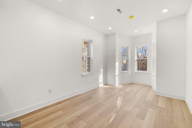 empty room featuring light hardwood / wood-style flooring