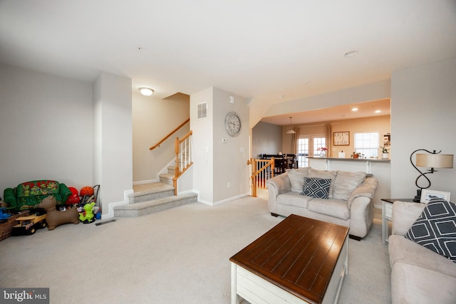 view of carpeted living room