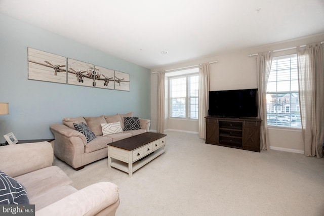 view of carpeted living room