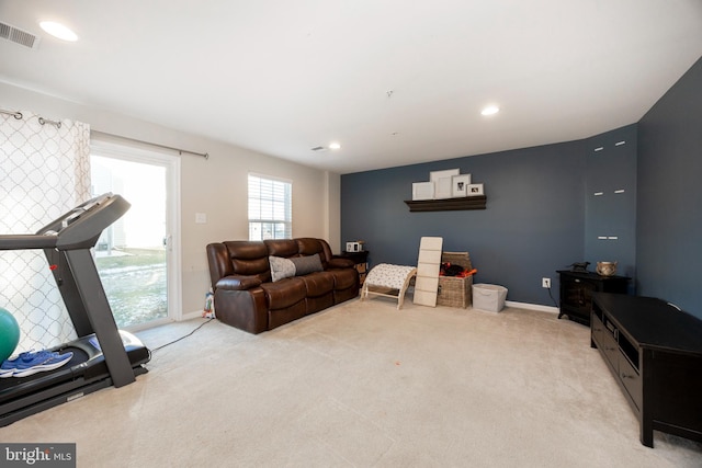 view of carpeted living room