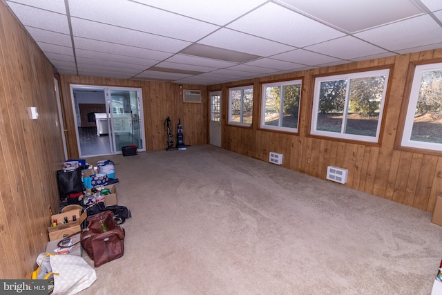 interior space featuring a wall mounted air conditioner