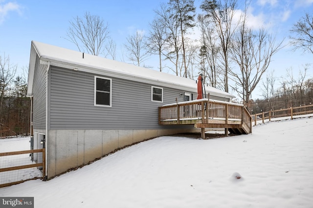 exterior space featuring a deck