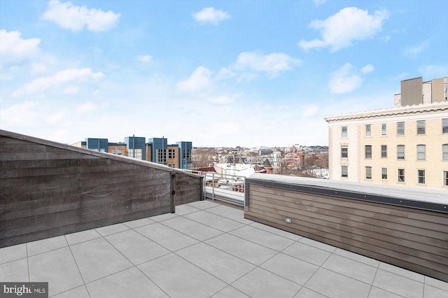 view of patio with a balcony