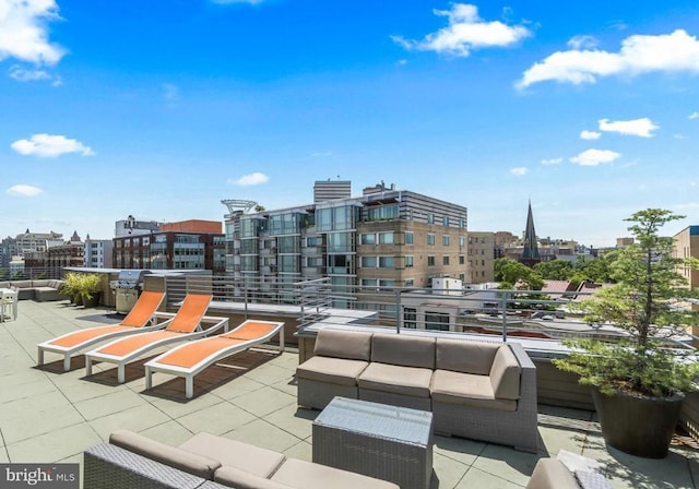 view of patio featuring outdoor lounge area and grilling area