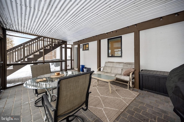 view of patio / terrace with an outdoor living space