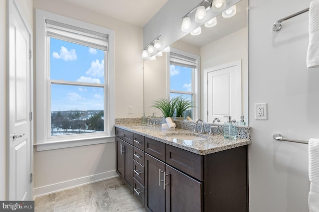 bathroom with vanity