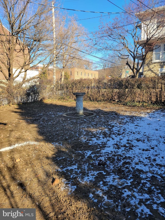 view of snowy yard