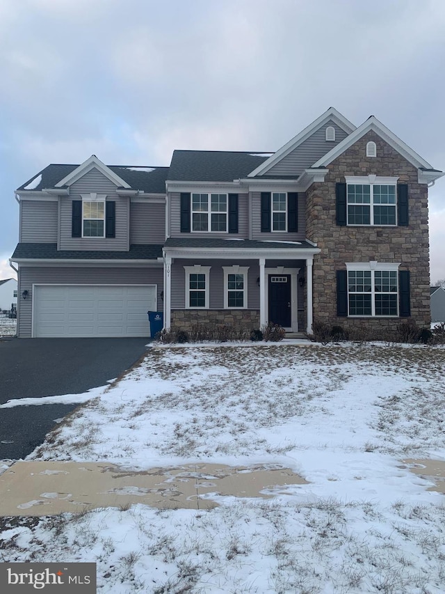 view of front of home featuring a garage