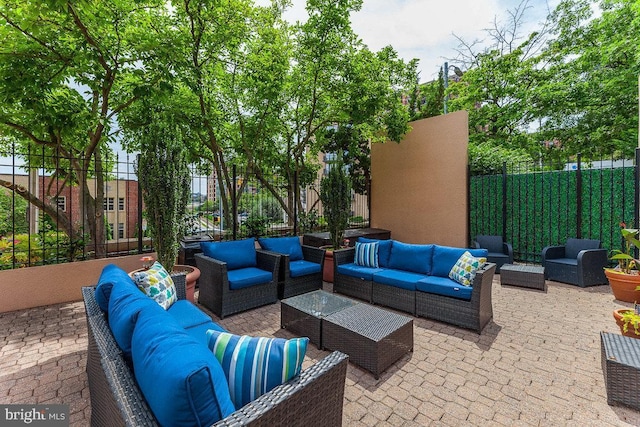 view of patio / terrace featuring outdoor lounge area