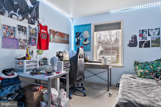 bedroom featuring carpet floors