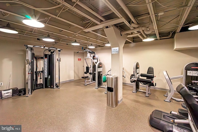 view of exercise room