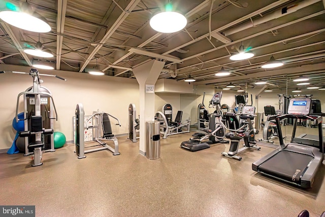 view of workout area