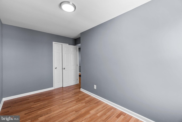 unfurnished bedroom featuring light hardwood / wood-style floors