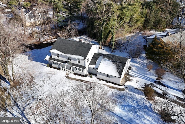 view of snowy aerial view