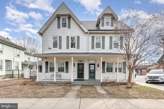 view of front of house with covered porch