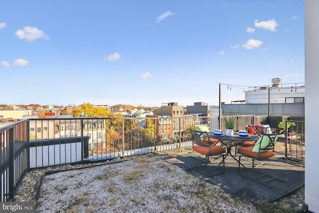 view of patio / terrace with a balcony