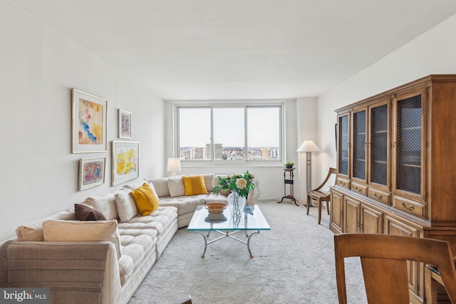 view of carpeted living room