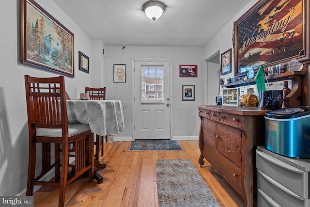 entrance foyer featuring light wood-type flooring