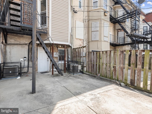 view of patio / terrace featuring central air condition unit