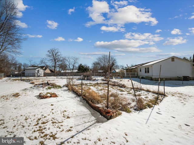 view of snowy yard