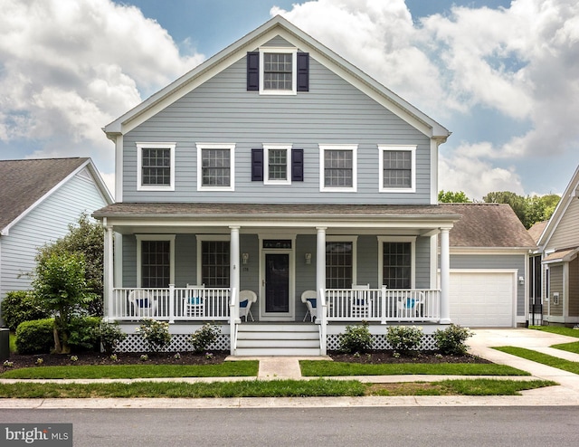 view of front facade featuring a garage