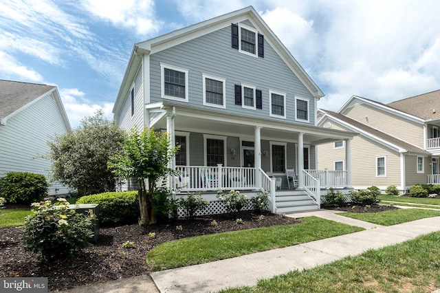 view of front facade with covered porch