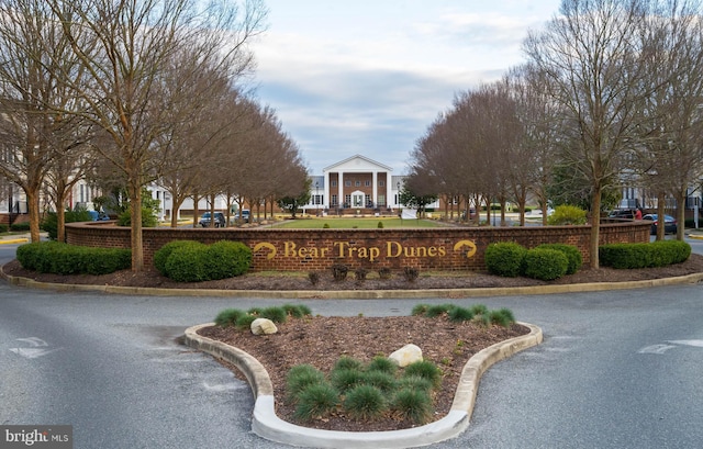 view of community sign