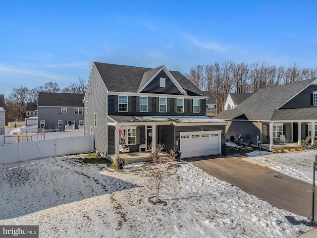 view of front of property featuring covered porch