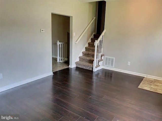 interior space featuring dark hardwood / wood-style floors