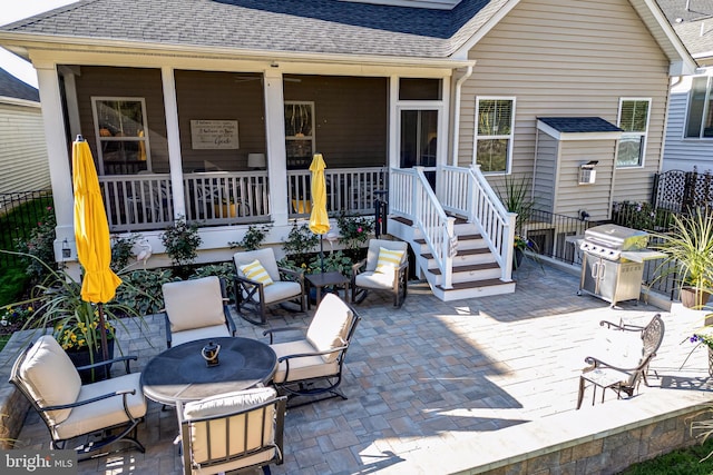 view of patio / terrace with grilling area