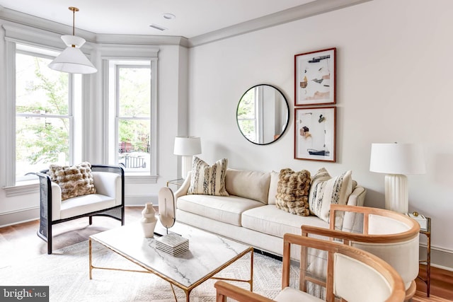 living room with a healthy amount of sunlight