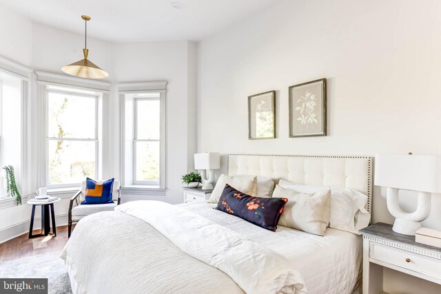 bedroom featuring hardwood / wood-style floors