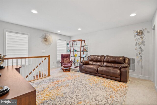 view of carpeted living room