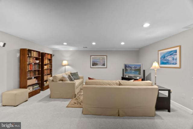 view of carpeted living room