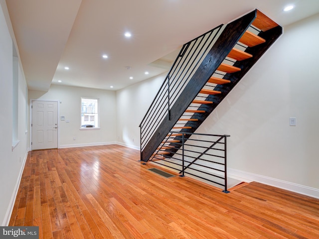 foyer featuring light hardwood / wood-style floors