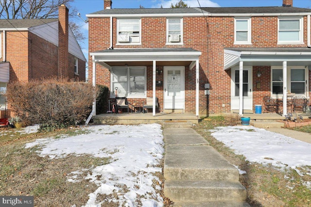 view of property with covered porch